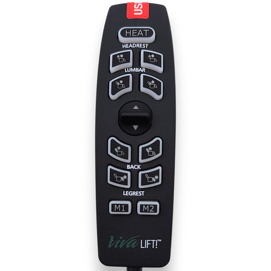 Front closeup of Pride Viva Lift! hand control part number: CTL1908249, model number: HW1101-0-024