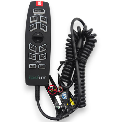 front of remote with cable