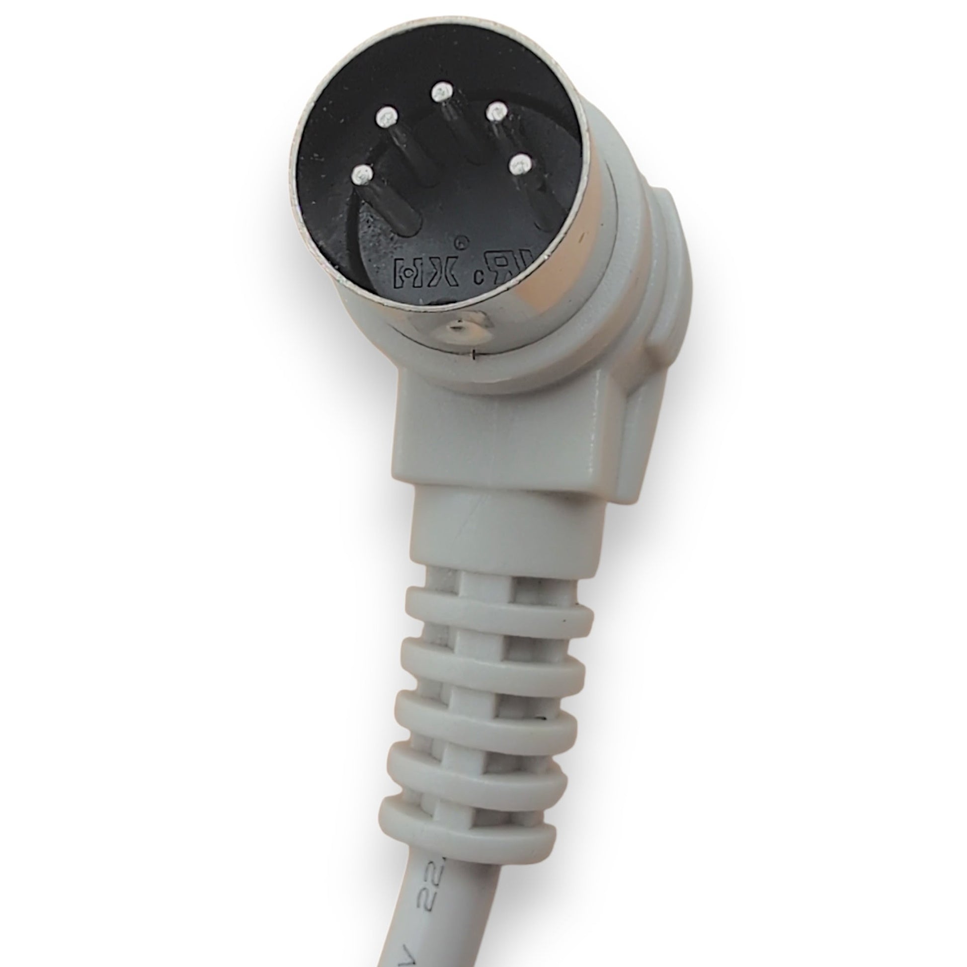 closeup of 5 pin male connector