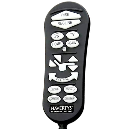 Havertys Tanner Power Lift Recliner Remote Hand Control - 17 Button, 5-Pin