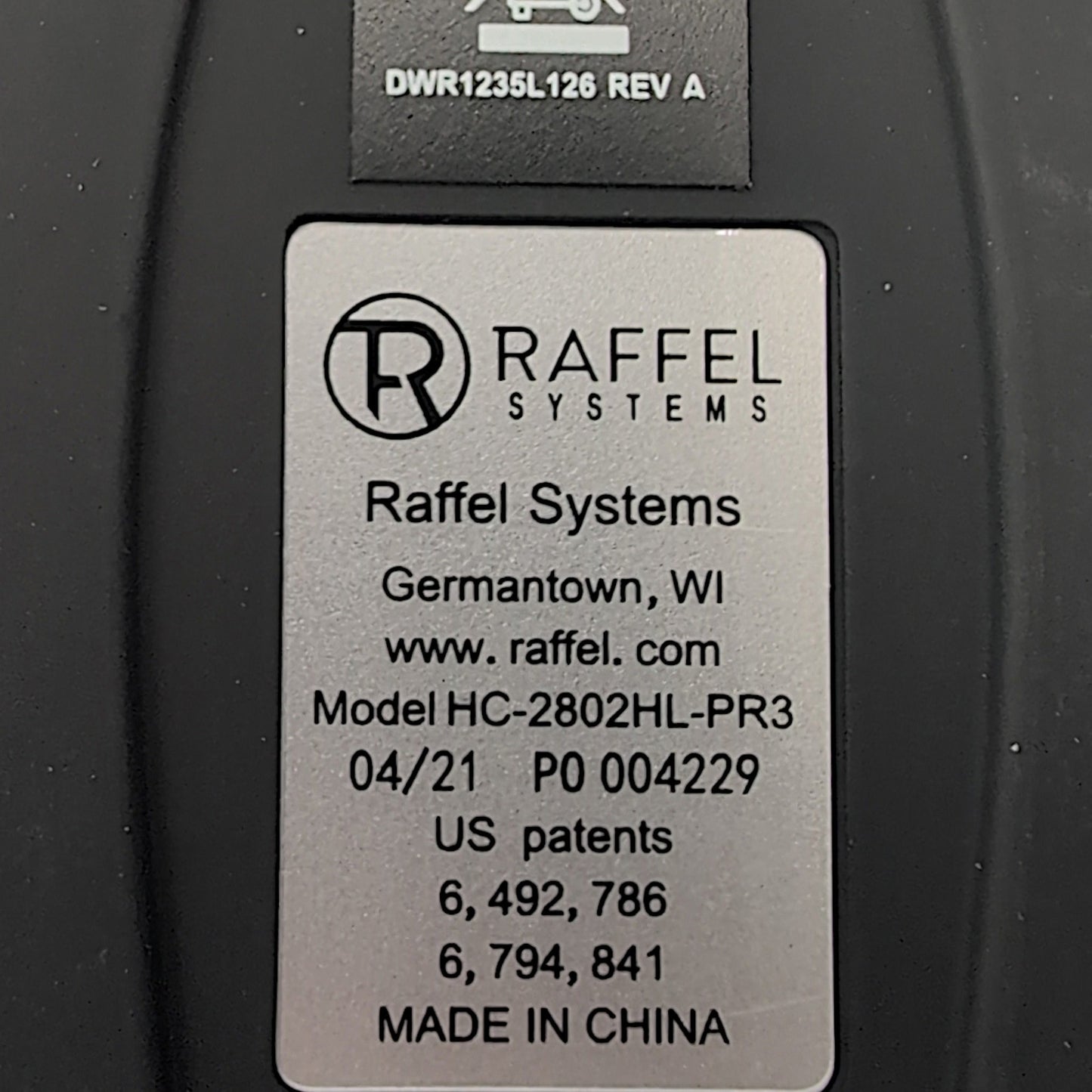 closeup of product label