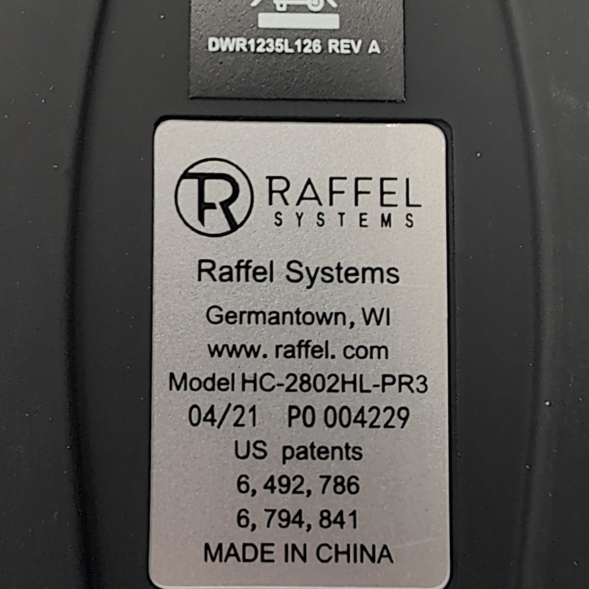 closeup of product label