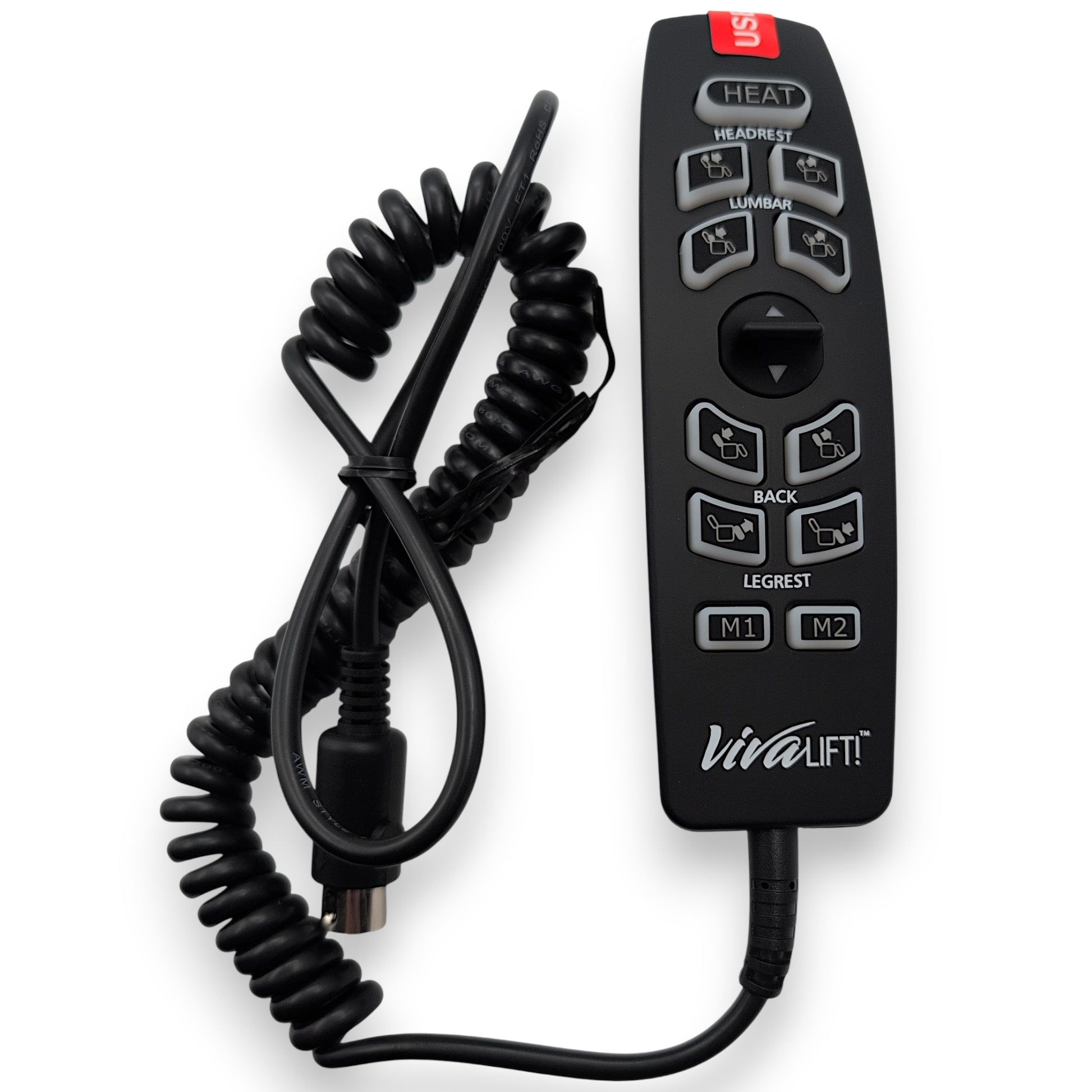 front of remote with cable