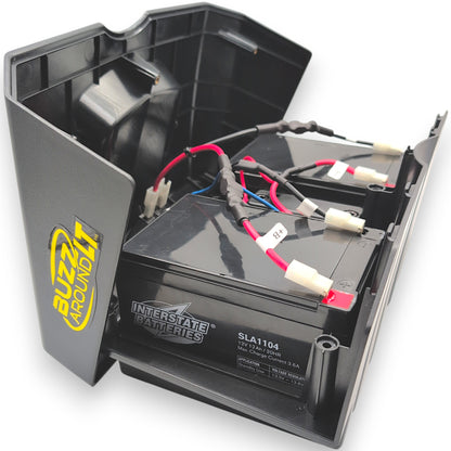 battery box with interstate sla1104 batteries installed. 