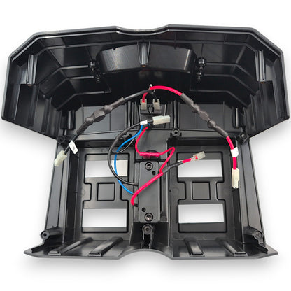top view showing the empty battery box with lid removed