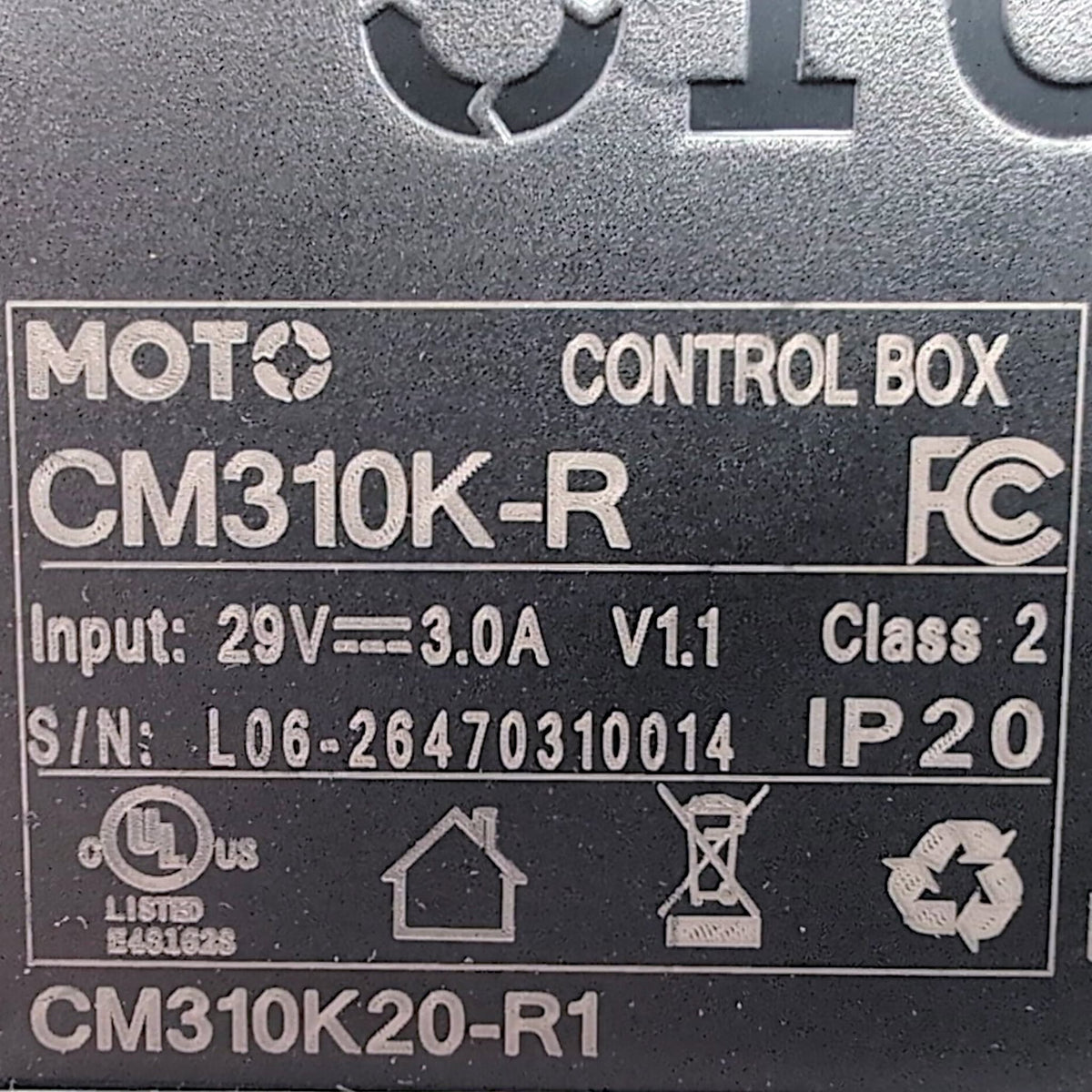 Moto Motion CM310K20(Logic4)-R1 Control Box | Mega Motion Lift Chairs