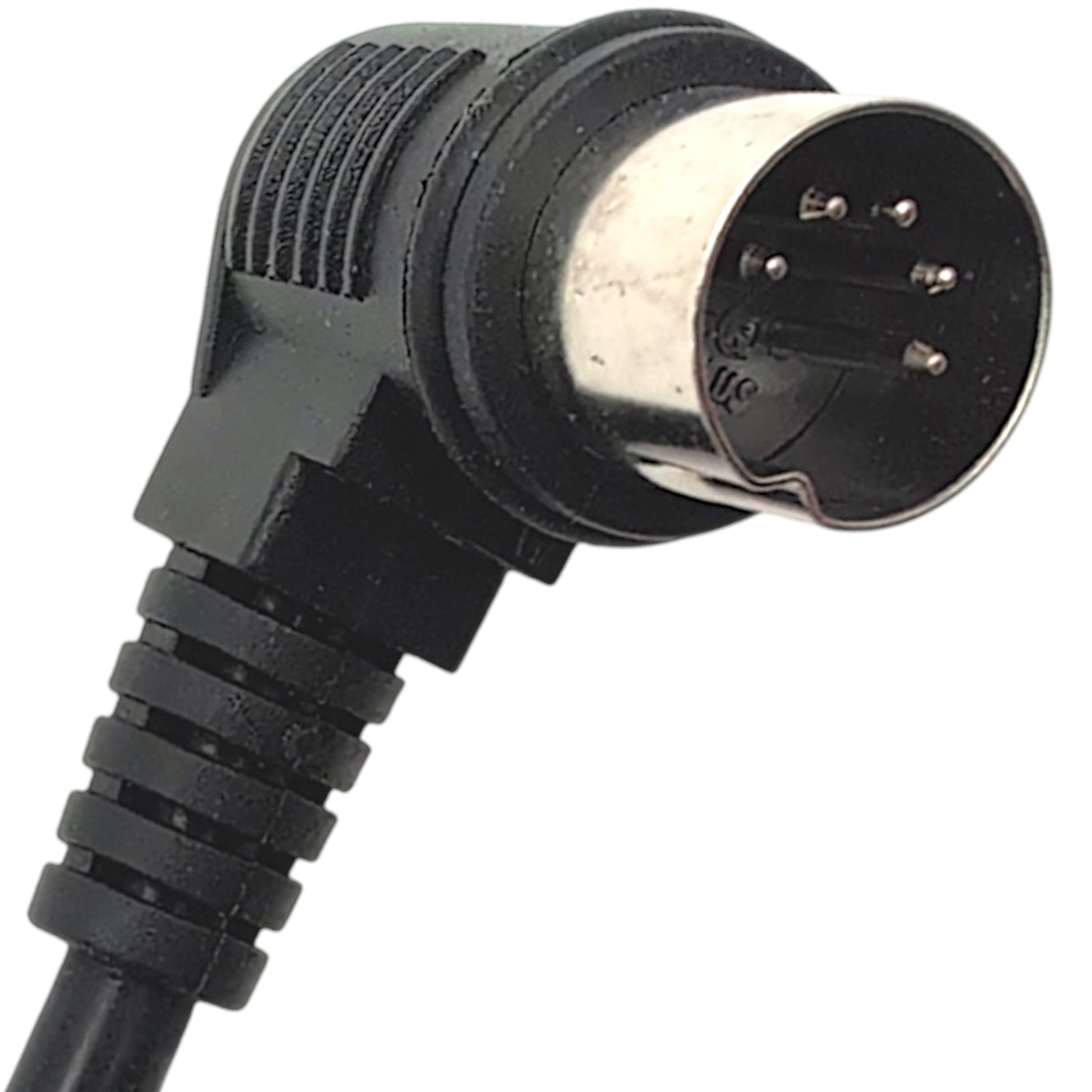 closeup of the 5-pin, 90 degree connector