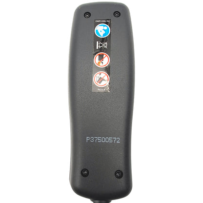 back view of the remote / hand control