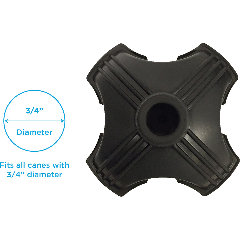 Nova Self-Standing All-Terrain Quad Tip Base - 3/4" Fit (10040BK)