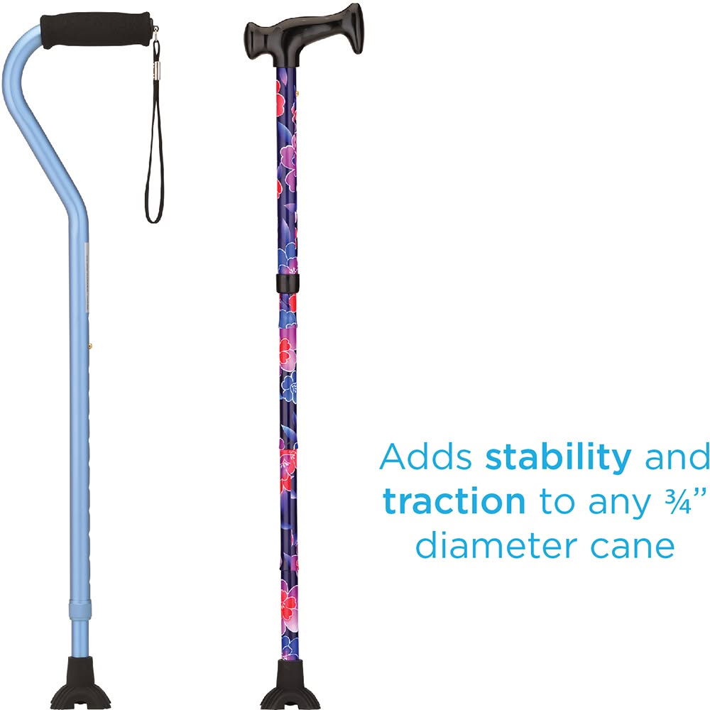 Nova Compact Quad Cane Tip Base for 3/4" Canes (10041BK)