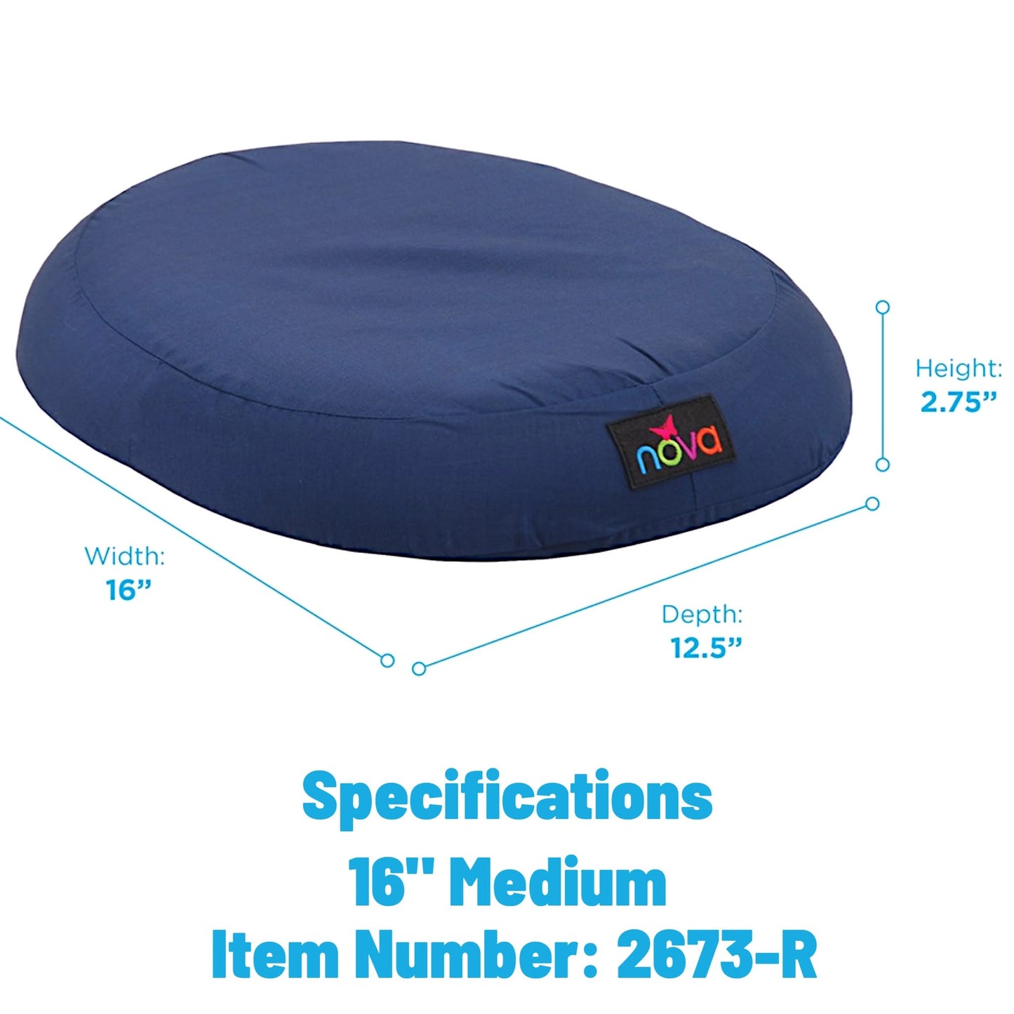 Nova Medical Molded Foam Comfort Ring Donut Cushion - Choose Size & Color