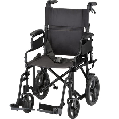 NOVA Medical 353 Transport Chair with 12" Rear Wheels, lightweight
