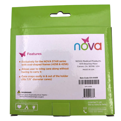 NOVA STAR Series Cane Holder - Fits 4256 & 4258 Oval Frames - CH-4100R