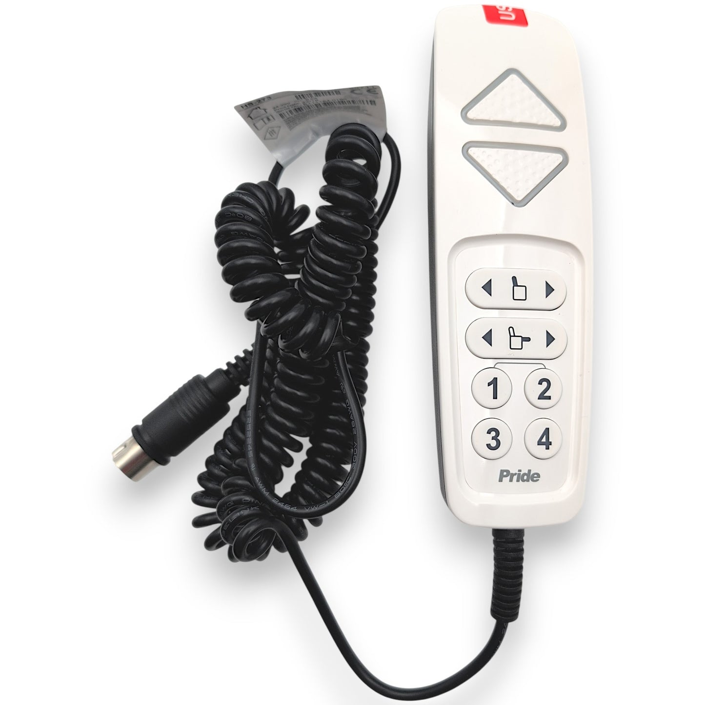 front view of remote with cable