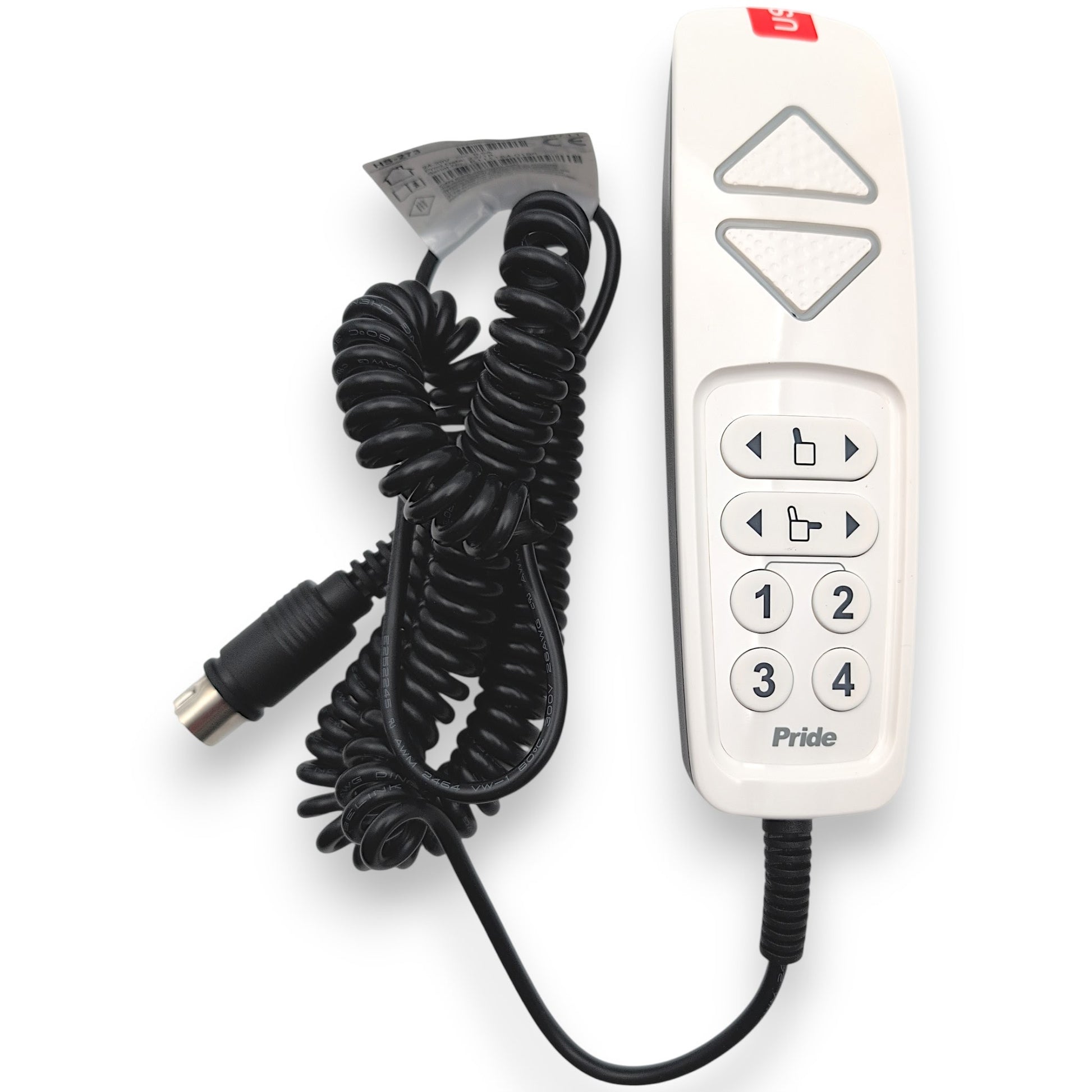 front view of remote with cable