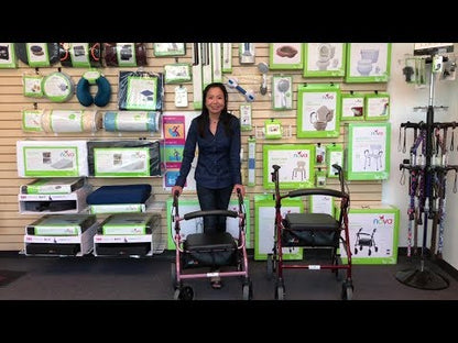 NOVA Zoom Rolling Walker 18" Seat - 300 Pound Capacity - 4218