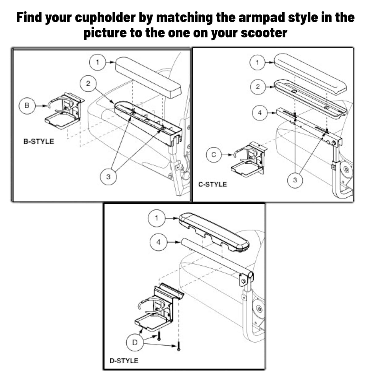 Pride Mobility & Quantum B-Style Cup Holder ACCASMB2287