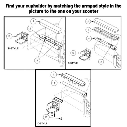 Pride Mobility & Quantum B-Style Cup Holder ACCASMB2287