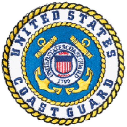 Pride Mobility ACC140239 coast guard military patch assembly 4 inch dia with loop