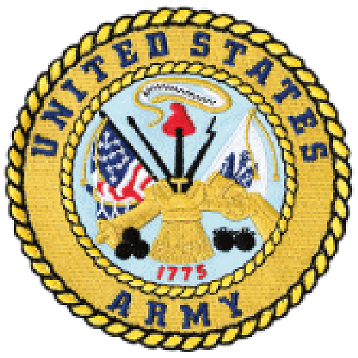 Pride Mobility ACC140241 army military patch assembly 4 inch dia with loop fastener