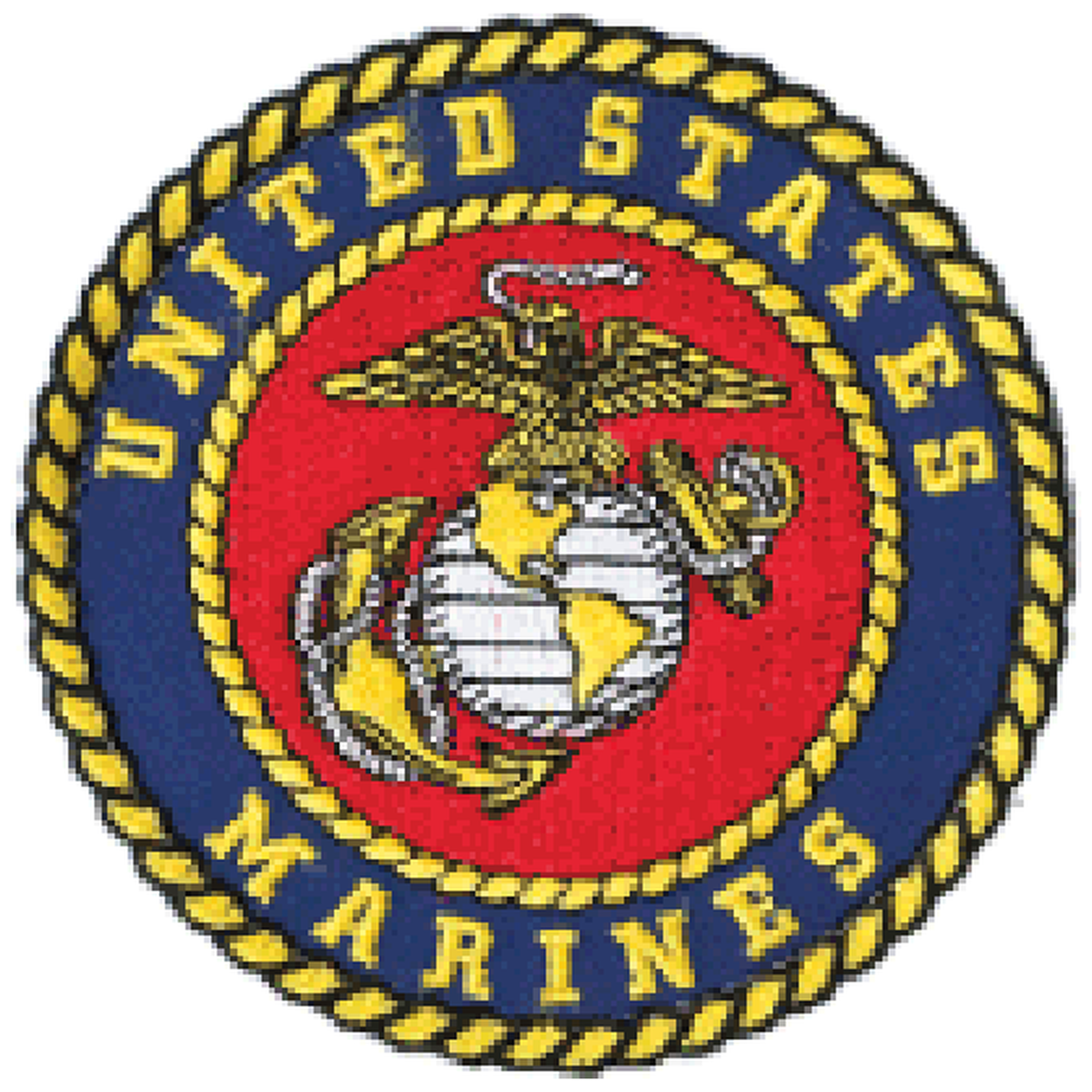 Pride Mobility ACC140243 marines military patch assembly 4 inch dia with loop