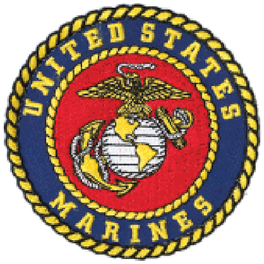 Pride Mobility ACC140243 marines military patch assembly 4 inch dia with loop