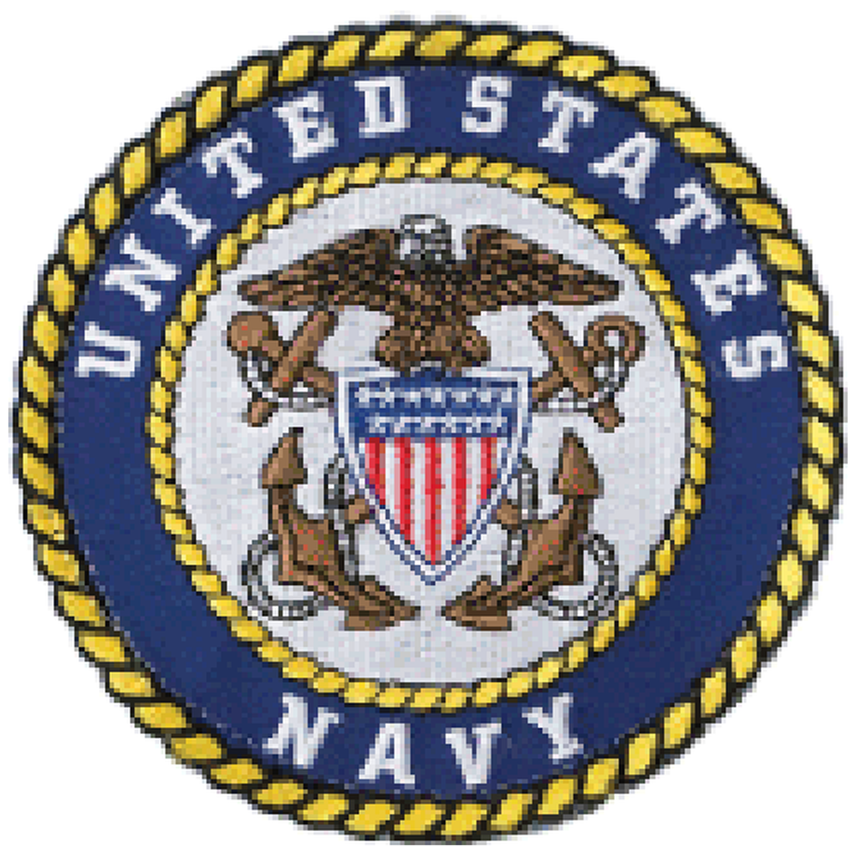 Pride Mobility ACC140244 navy military patch assembly 4 inch dia with loop fastener
