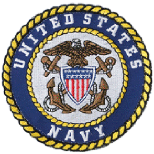 Pride Mobility ACC140244 navy military patch assembly 4 inch dia with loop fastener
