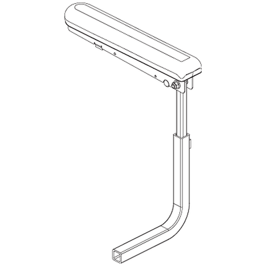 Pride Mobility (ARM151658), right CRS-22 seat armrest assembly.