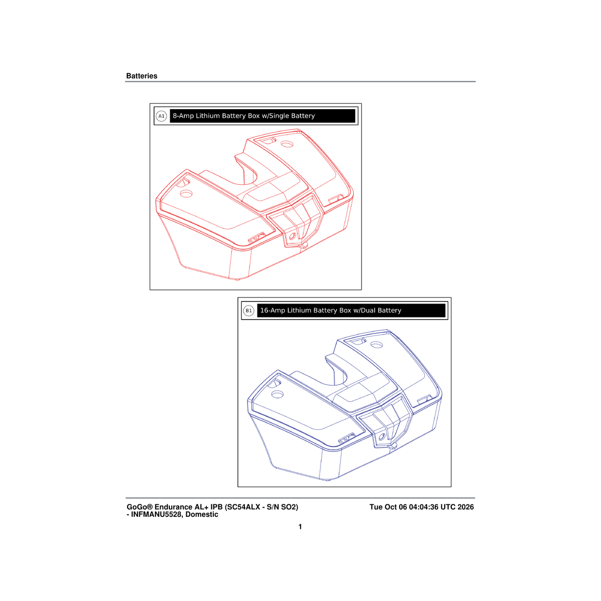 Pride Mobility BAT2201062 box battery assembly 16ah magentic maxx 2 lithium batteries parts diagram