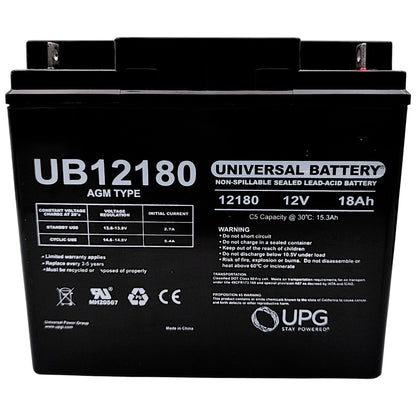 Pride Mobility BATLIQ1000 Replacement Battery | 12V 18Ah AGM