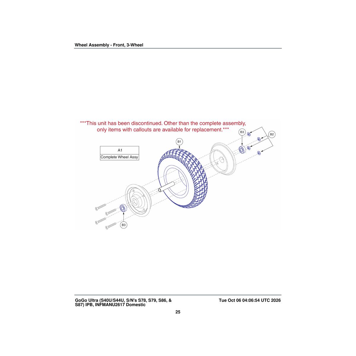 Pride Mobility BRGSLV1031 bearing ball 8mm id x 22mm od x 7mm th (6082rs) parts diagram