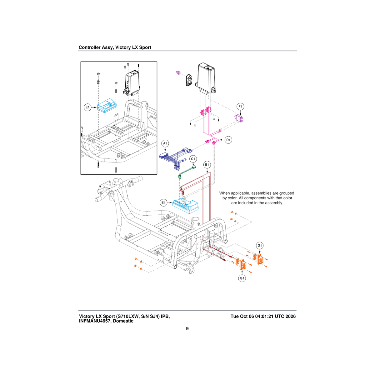 Pride Mobility CTL1712936 s-drive controller assembly mk ii 120 amp 8 mph program victory lx sport parts diagram