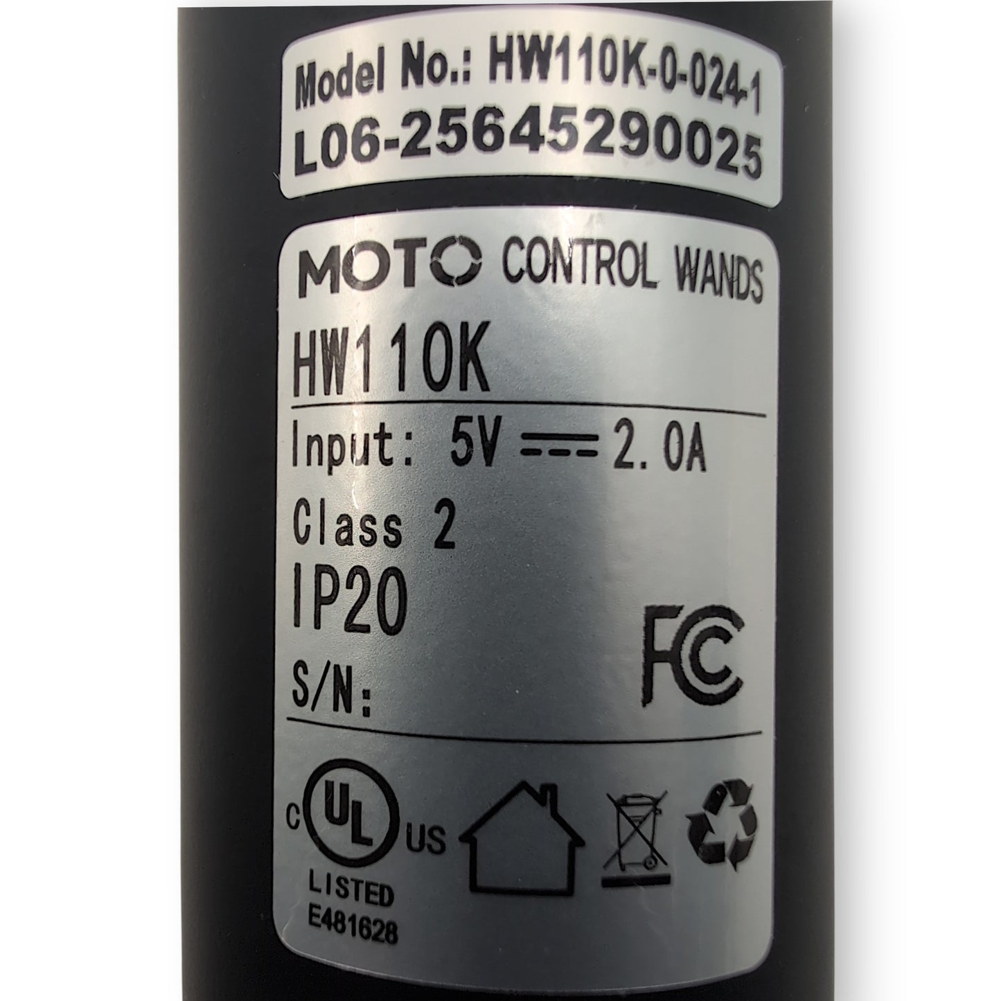 closeup of the remotes product label