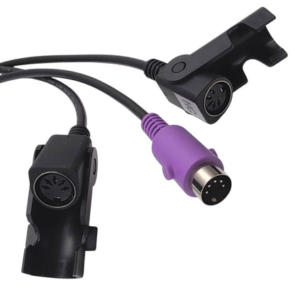 Three connectors. One Black 5-Pin Female connector with clamp labled "HC" for Hand control.  One Black 5-Pin Female connector with clamp for the side buttons. One Purple 5-Pin Male for Air Bladder.