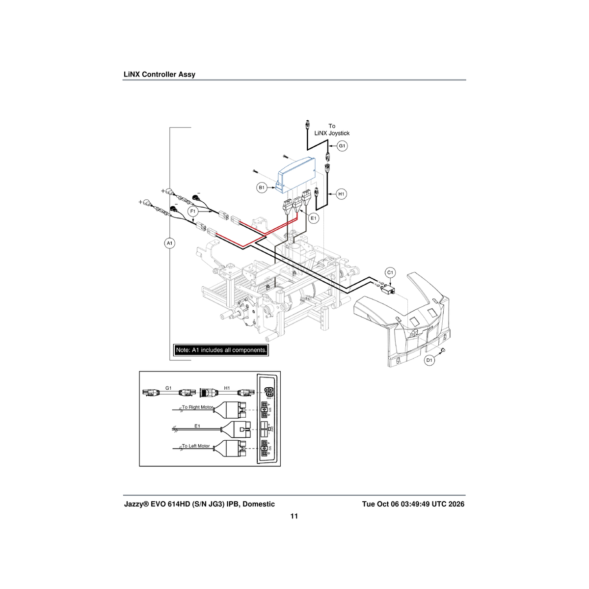 Pride Mobility CTL2204162 controller linx assembly 60amp with jazzy evo 614hd program parts diagram