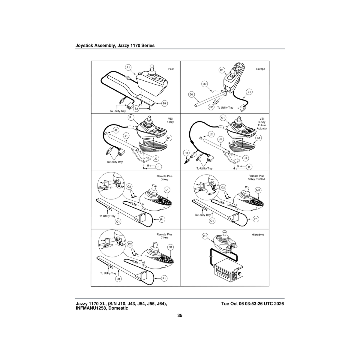 Pride Mobility CTLDC1378 controller vsi 4 key 70 amp with right angle connector parts diagram