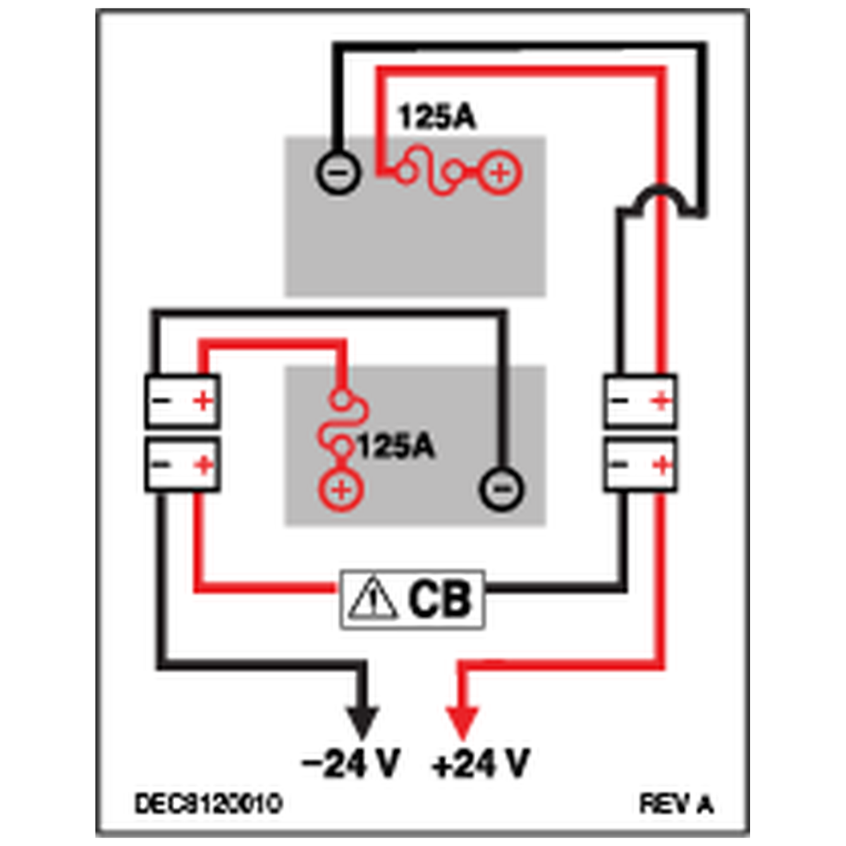 Pride Mobility DEC8120010 decal battery connection quantum/jazzy 1450