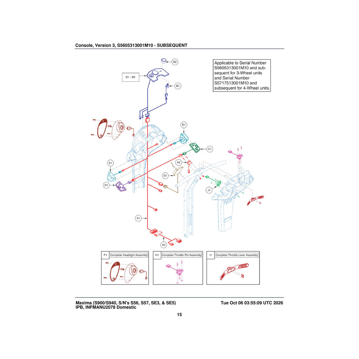 Pride Mobility DGN134494 throttle control lever assembly 7 inch plastic parts diagram