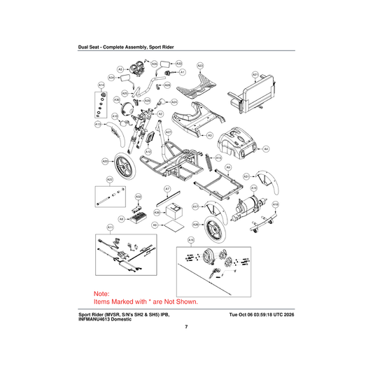 Pride Mobility DGN140476 cable case parts diagram