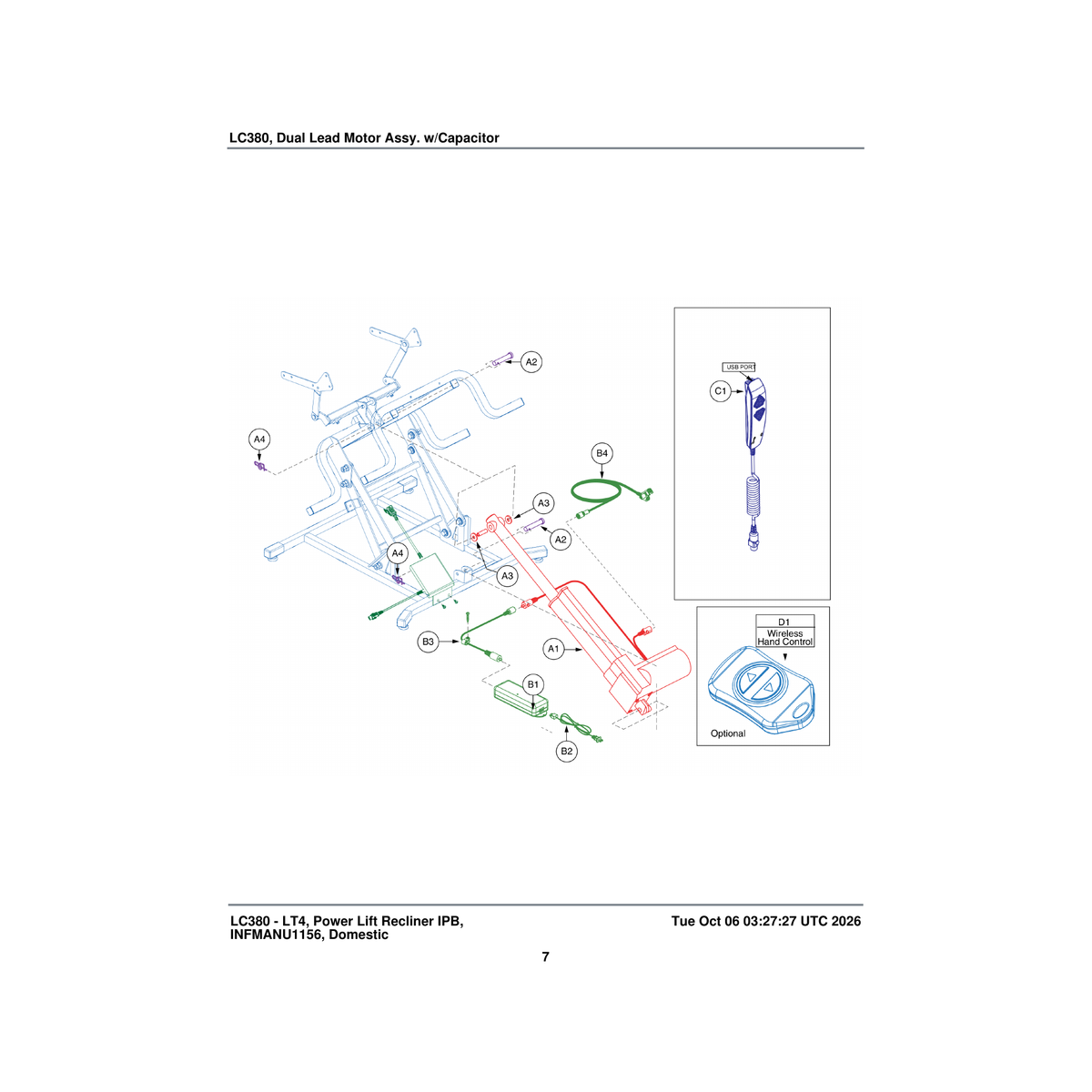Pride Mobility DGN151204 remote linx otx series parts diagram