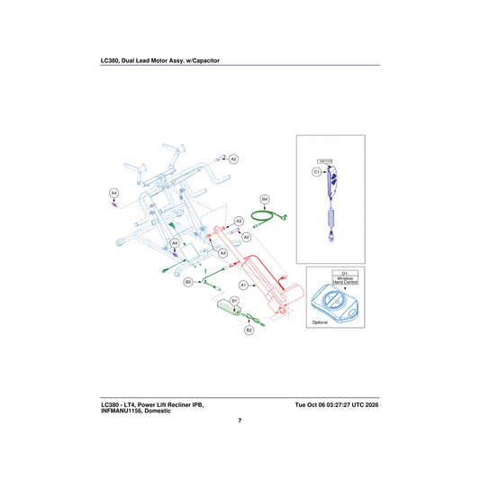 Pride Mobility DGN151204 remote linx otx series parts diagram