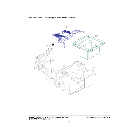 Pride Mobility DGN1704597 main deck assembly black parts diagram