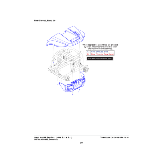 Pride Mobility DGN1709736 shroud.assembly rear grey street parts diagram