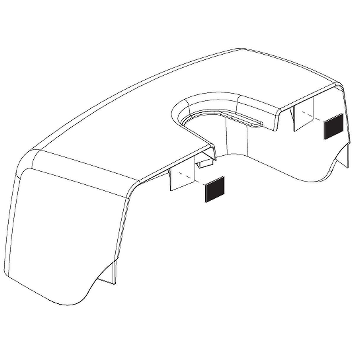 Pride Mobility (DGN1800540), black battery box shroud assembly for 4-wheel VA Victory 10 scooters.