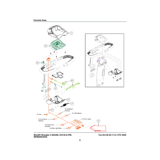 Pride Mobility DGN1806655 embedded junction board assembly parts diagram