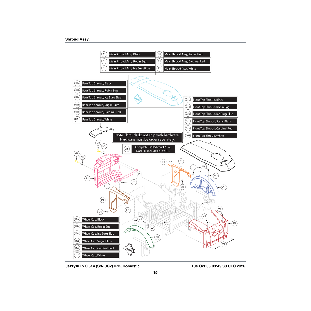 Pride Mobility DGN2103001-TBK1 center cap pct-blk-01 parts diagram