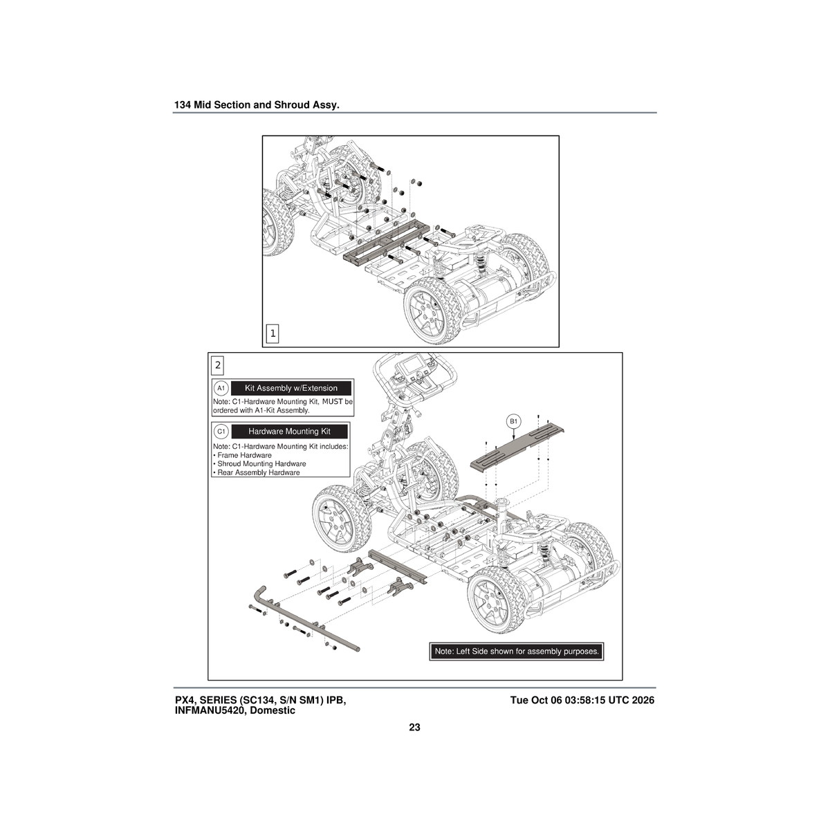 Pride Mobility DGN2206896 10 cm deck insert assembly parts diagram