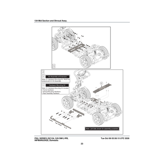 Pride Mobility DGN2206896 10 cm deck insert assembly parts diagram