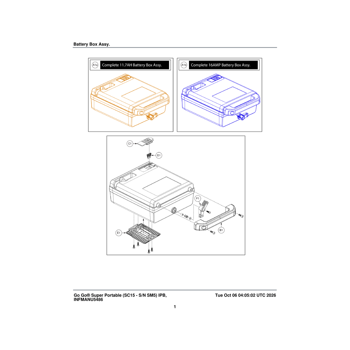 Pride Mobility DGN2402683 battery lock handle assembly parts diagram